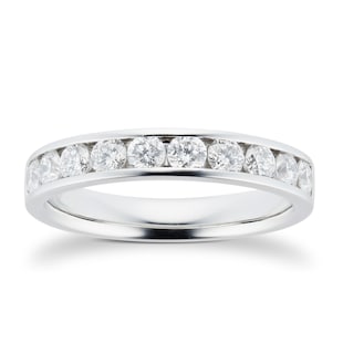 Goldsmiths Platinum 0.75ct Brilliant Cut Goldsmiths Brightest Diamond Eternity Ring