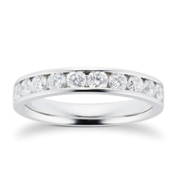06506548 - Platinum 0.75cttw Brilliant Cut Channel Set Diamond Eternity Ring