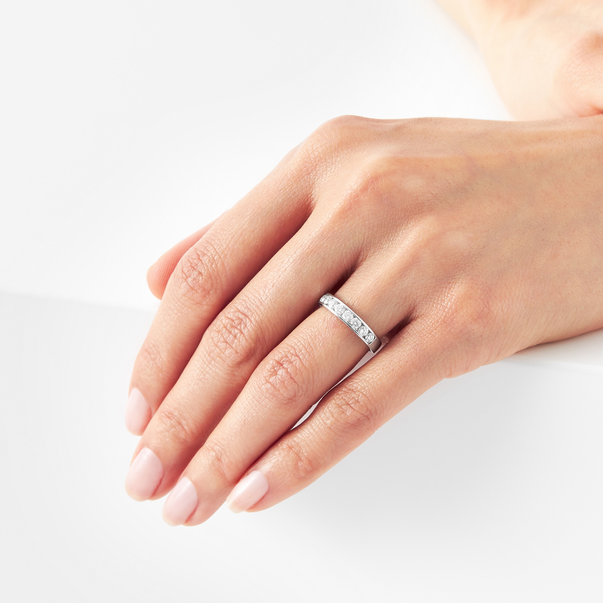 Goldsmiths Platinum 0.75cttw Brilliant Cut Channel Set Diamond Eternity Ring Goldsmiths Platinum 0.75cttw Brilliant Cut Channel Set Diamond Eternity Ring