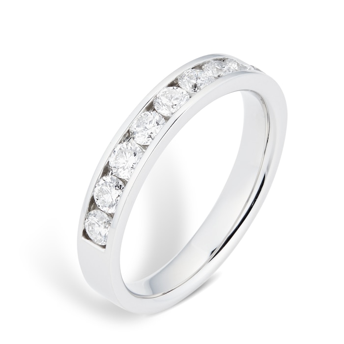 Goldsmiths Platinum 0.75ct Brilliant Cut Goldsmiths Brightest Diamond Eternity Ring