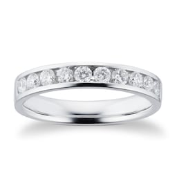 06506549 - Platinum 0.50cttw Brilliant Cut Diamond Channel Set Eternity Ring