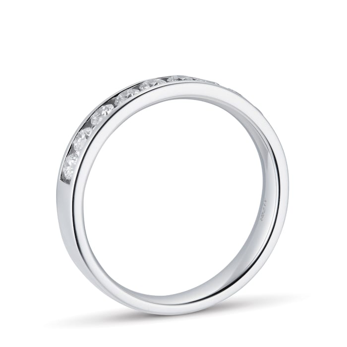 Goldsmiths Platinum 0.50ct Brilliant Cut Goldsmiths Brightest Diamond Eternity Ring