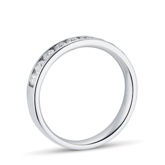 Goldsmiths Platinum 0.50cttw Brilliant Cut Diamond Channel Set Eternity Ring