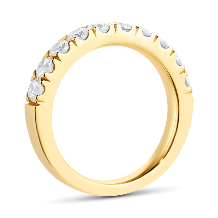 Goldsmiths 18ct Yellow Gold 1.00ct Goldsmiths Brightest Diamond Claw Set Eternity Ring