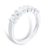 Mappin&Webb Platinum 1.00ct Diamond 7 Stone Emerald Cut Half Eternity Ring