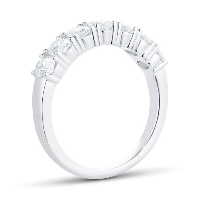 Mappin&Webb Platinum 1.00ct Diamond Oval Cut Half Eternity Ring