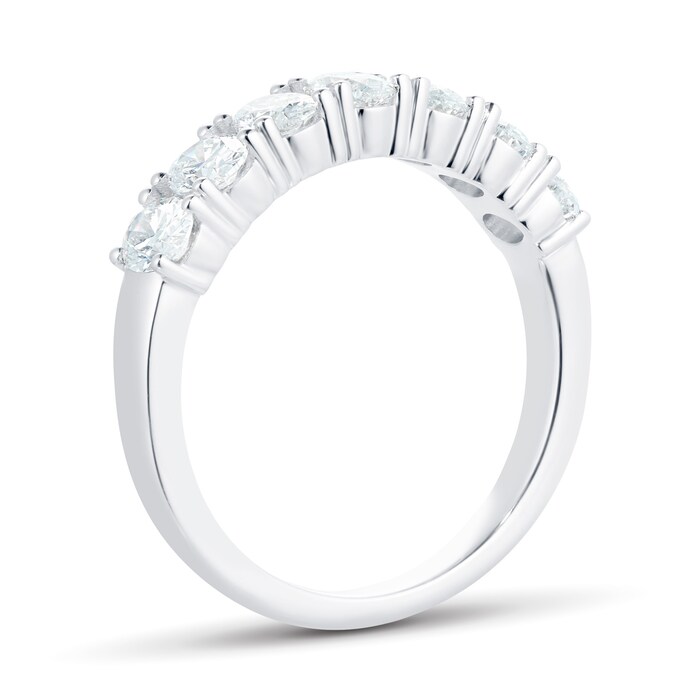 Mappin & Webb Platinum 1.00ct Diamond Oval Cut Half Eternity Ring