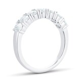 Mappin & Webb Platinum 1.00ct Diamond Oval Cut Half Eternity Ring - Ring Size M