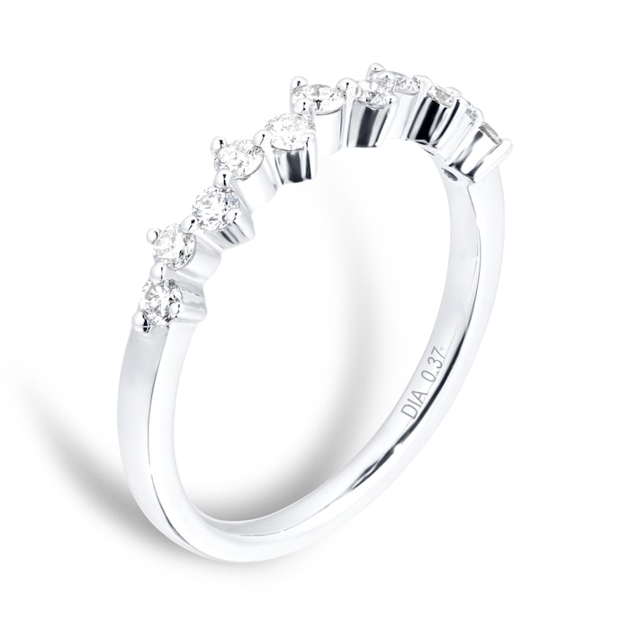 Goldsmiths 9ct White Gold 0.37ct Diamond Scatter Eternity Ring