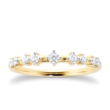 Goldsmiths 9ct Yellow Gold 0.20ct Diamond Scatter Eternity Ring