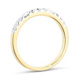 Goldsmiths 9ct Yellow Gold Mixed Cut 0.25ct Eternity Ring
