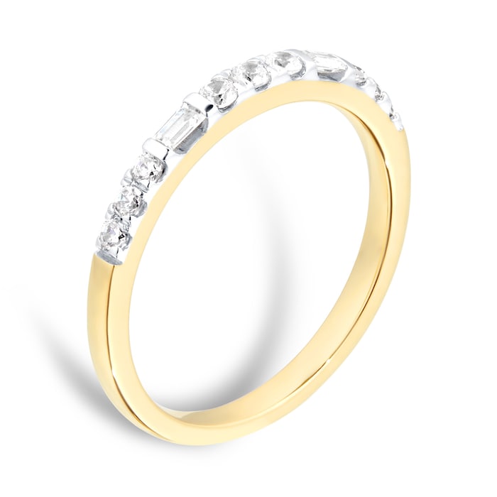 Goldsmiths 9ct Yellow Gold Mixed Cut 0.25ct Eternity Ring