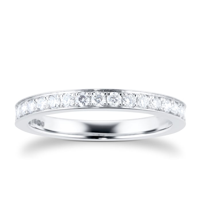 Goldsmiths 18ct White Gold 0.30ct Diamond Channel Set Eternity Ring