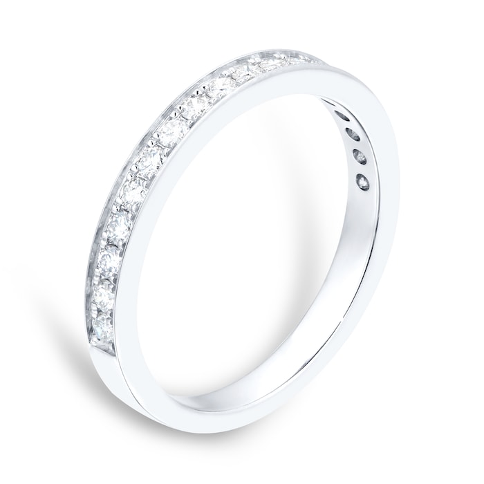 Goldsmiths 18ct White Gold 0.30ct Diamond Channel Set Eternity Ring