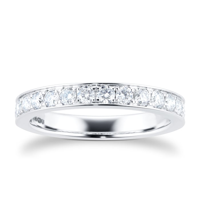 Goldsmiths 18ct White Gold 0.50ct Diamond Channel Set Eternity Ring