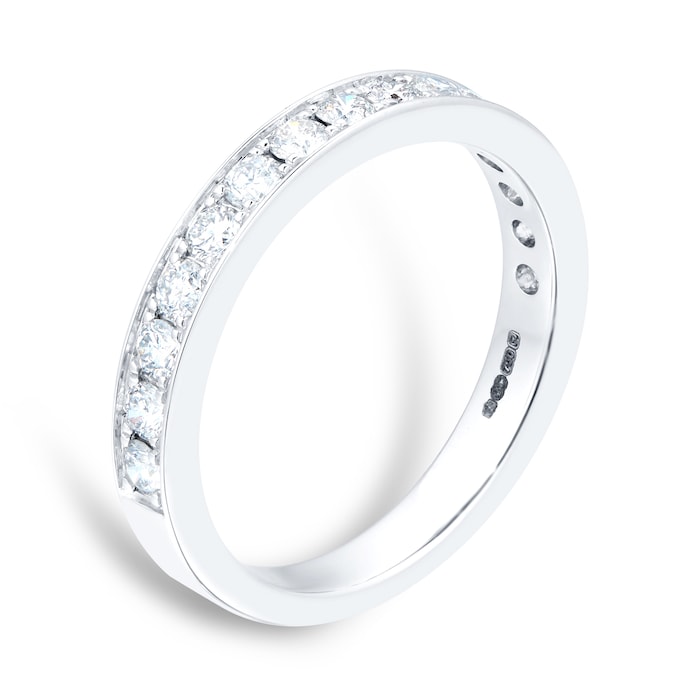 Goldsmiths 18ct White Gold 0.50ct Diamond Channel Set Eternity Ring