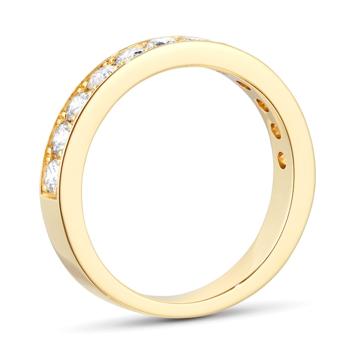 Goldsmiths 18ct Yellow Gold 0.80ct Diamond Channel Set Eternity Ring