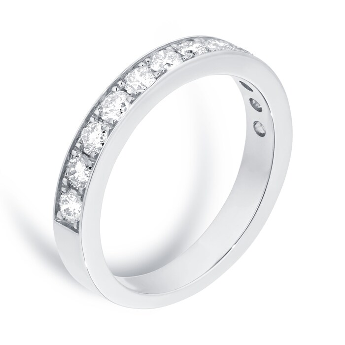 Goldsmiths 18ct White Gold 0.80ct Diamond Channel Set Eternity Ring