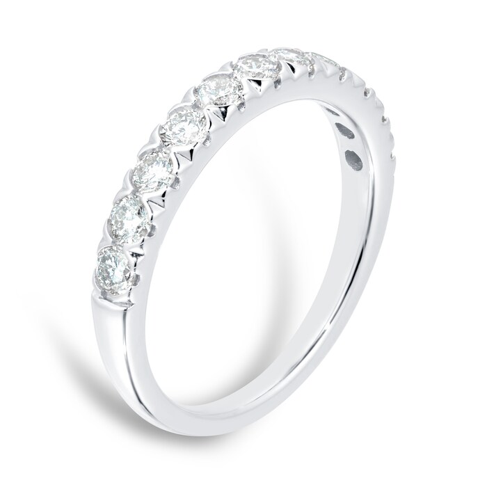 Goldsmiths 18ct White Gold 0.75ct Diamond Claw Set Eternity Ring