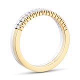 Goldsmiths 9ct White & Yellow Gold 0.34ct Diamond 2 Row Eternity Ring
