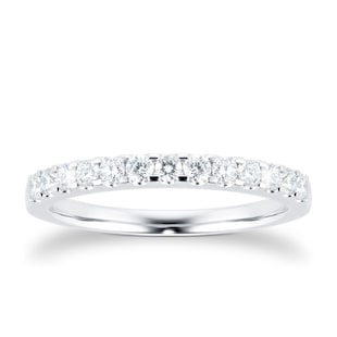 Goldsmiths Platinum 0.35ct Diamond Claw Set Eternity Ring