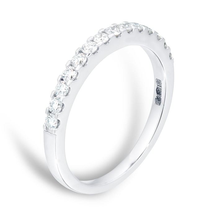 Goldsmiths Platinum 0.35ct Goldsmiths Brightest Diamond Claw Set Eternity Ring