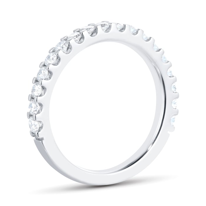 Goldsmiths Platinum 0.75ct Goldsmiths Brightest Diamond Claw Set Eternity Ring