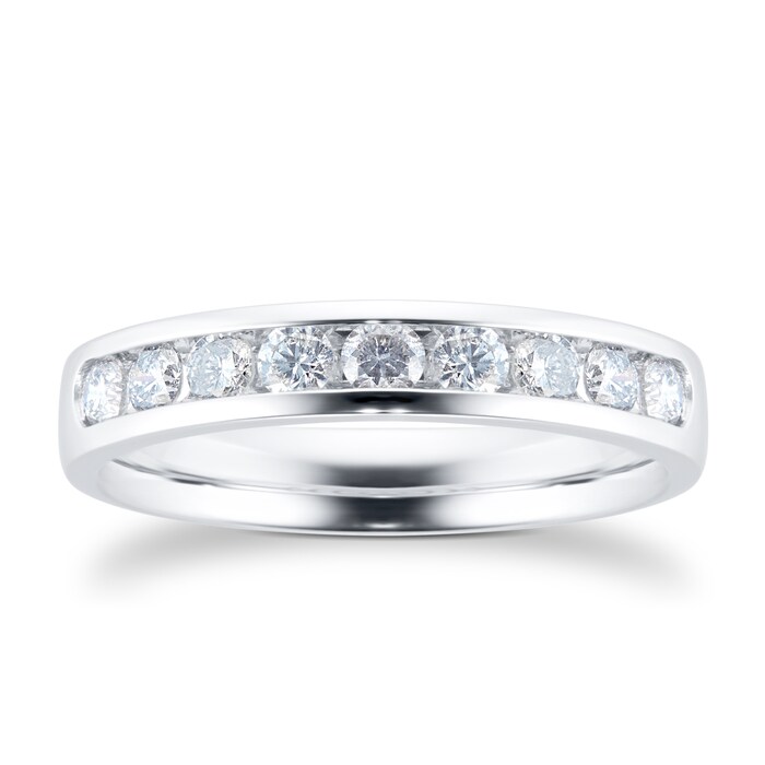 Goldsmiths 18ct White Gold 0.50ct Channel Set Eternity Ring