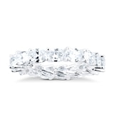 Mappin & Webb 18ct White Gold 5.81ct Oval Cut Full Eternity Ring