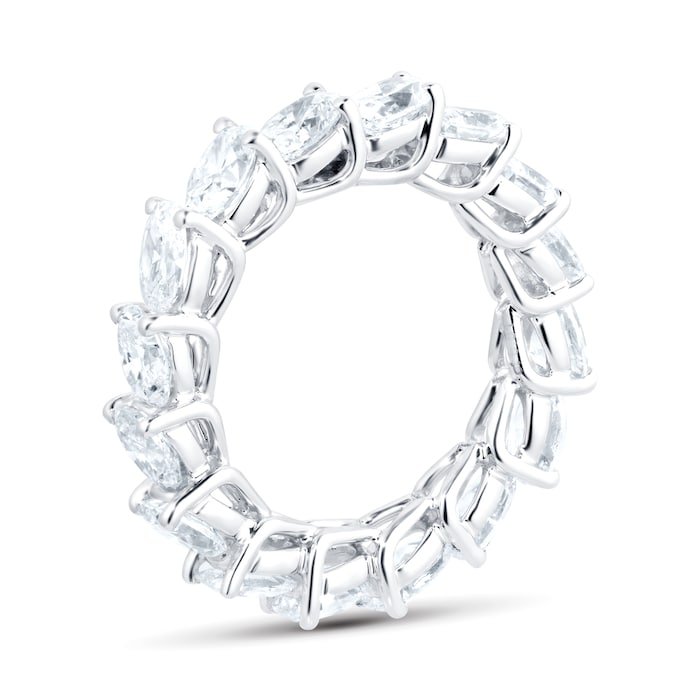 Mappin & Webb 18ct White Gold 5.81ct Oval Cut Full Eternity Ring