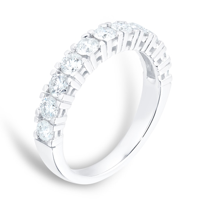 Goldsmiths 18ct White Gold 1.00ct Claw Set Eternity Ring