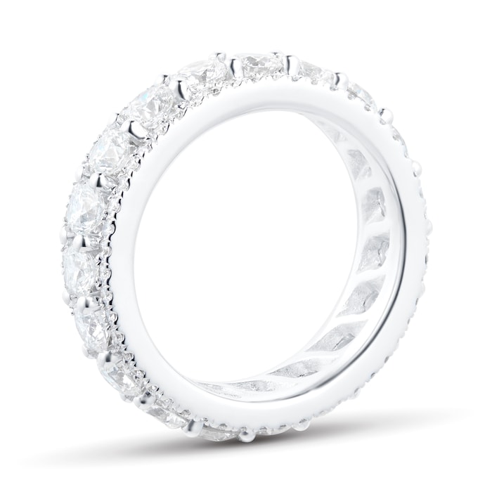 Mappin & Webb 18ct White Gold 4.42ct Diamond 3 Row Eternity Ring