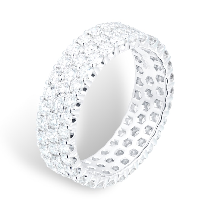 Mappin & Webb 18ct White Gold 2.70ct Diamond Full Eternity Ring