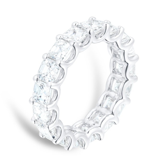 Mappin & Webb 18ct White Gold 4.53ct Diamond Full Eternity Ring - Ring Size J