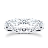 Mappin & Webb 18ct White Gold 4.37ct Oval & Round Cut Diamond Eternity Ring