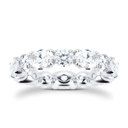 06506635 - 18ct White Gold 4.37ct Oval & Round Cut Diamond Eternity Ring