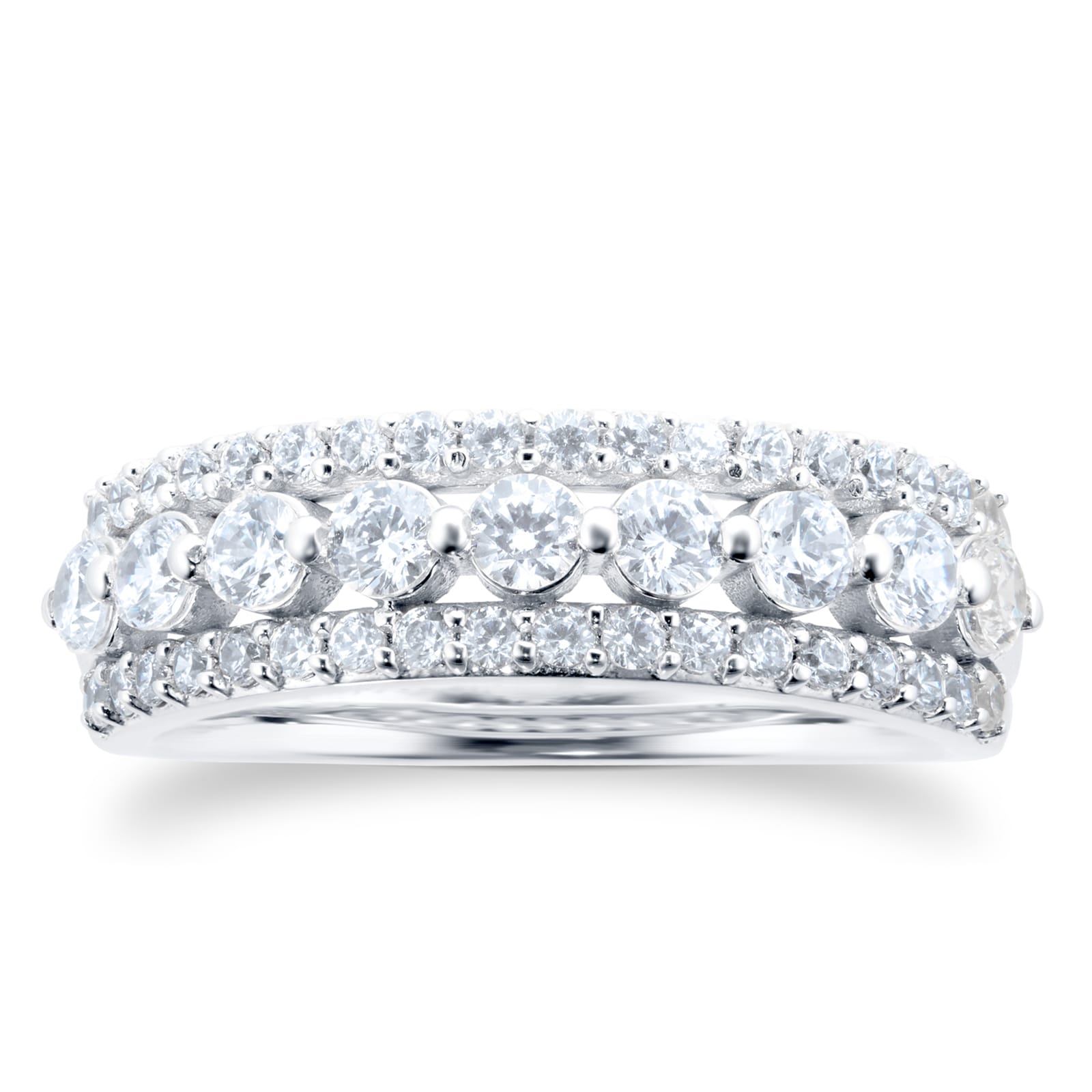 Three row clearance eternity ring