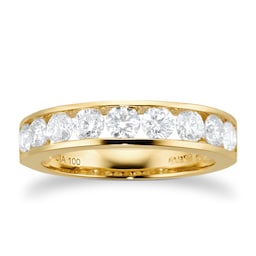 06506657 - 18ct Yellow Gold 1.00ct Diamond Channel Set Half Eternity Ring