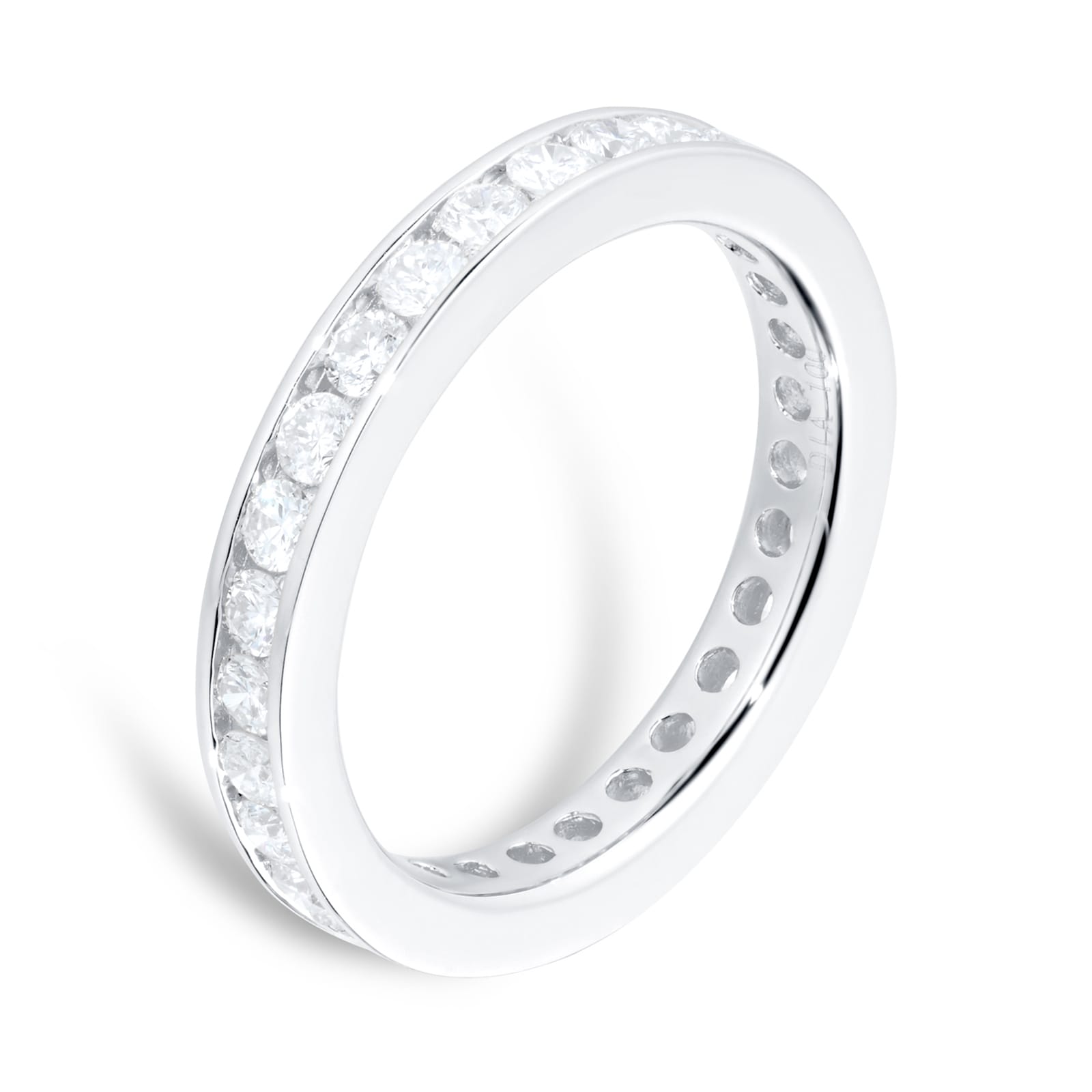 Goldsmiths 18ct White Gold 1.00ct Diamond Channel Set Eternity Ring Goldsmiths 18ct White Gold 1.00ct Diamond Channel Set Eternity Ring