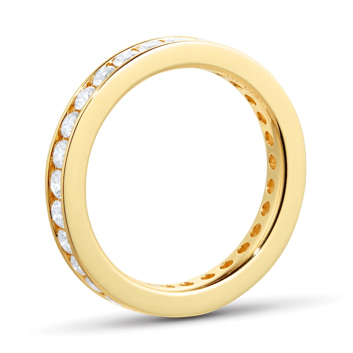 Goldsmiths 18ct Yellow 1.00ct Diamond Channel Set Eternity Ring