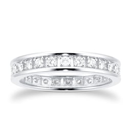06506660100 - 18ct White Gold 0.50ct Diamond Eternity Ring - Ring Size J