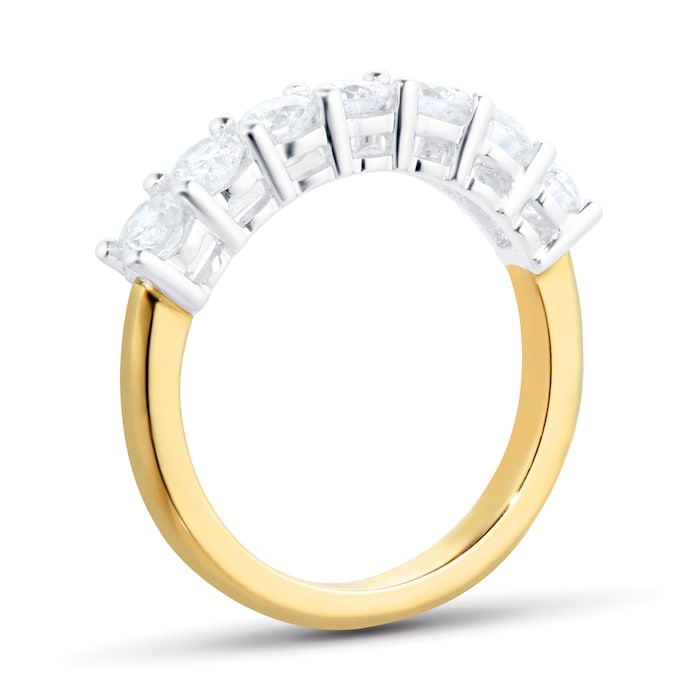 Goldsmiths 18ct Yellow Gold 1.00ct Diamond 7 stone Eternity Ring