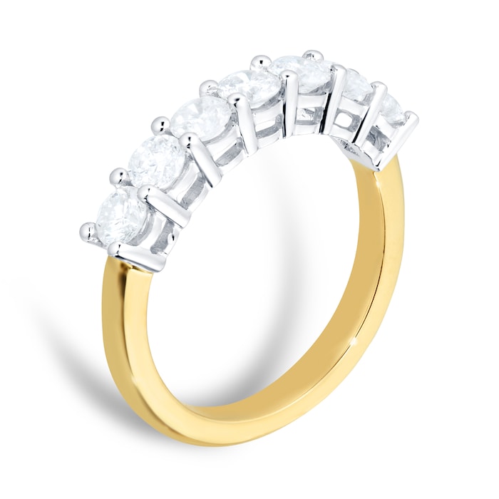 Goldsmiths 18ct Yellow Gold 1.00ct Diamond 7 stone Eternity Ring