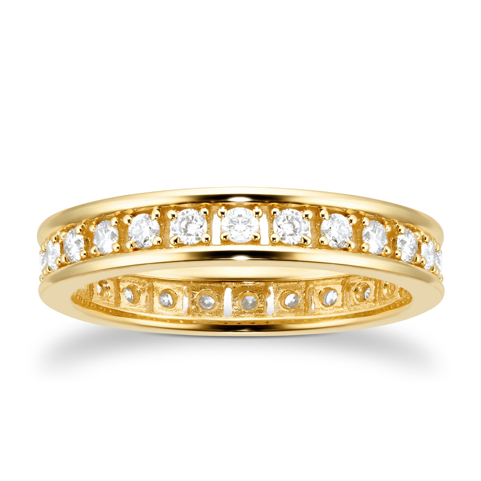 18ct Yellow 0.50ct Diamond Full Eternity Ring - Ring Size M