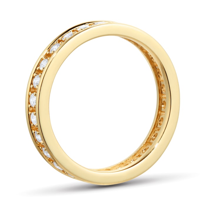 Goldsmiths 18ct Yellow 0.50ct Diamond Full Eternity Ring  - Ring Size N