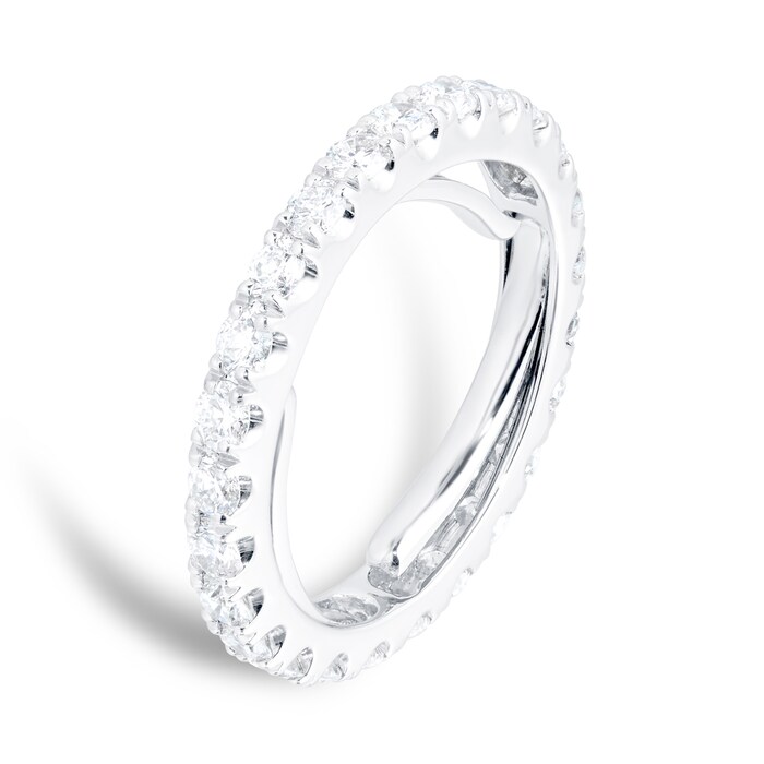 Goldsmiths Platinum Adjustable 1.00cttw Diamond Full Eternity Ring