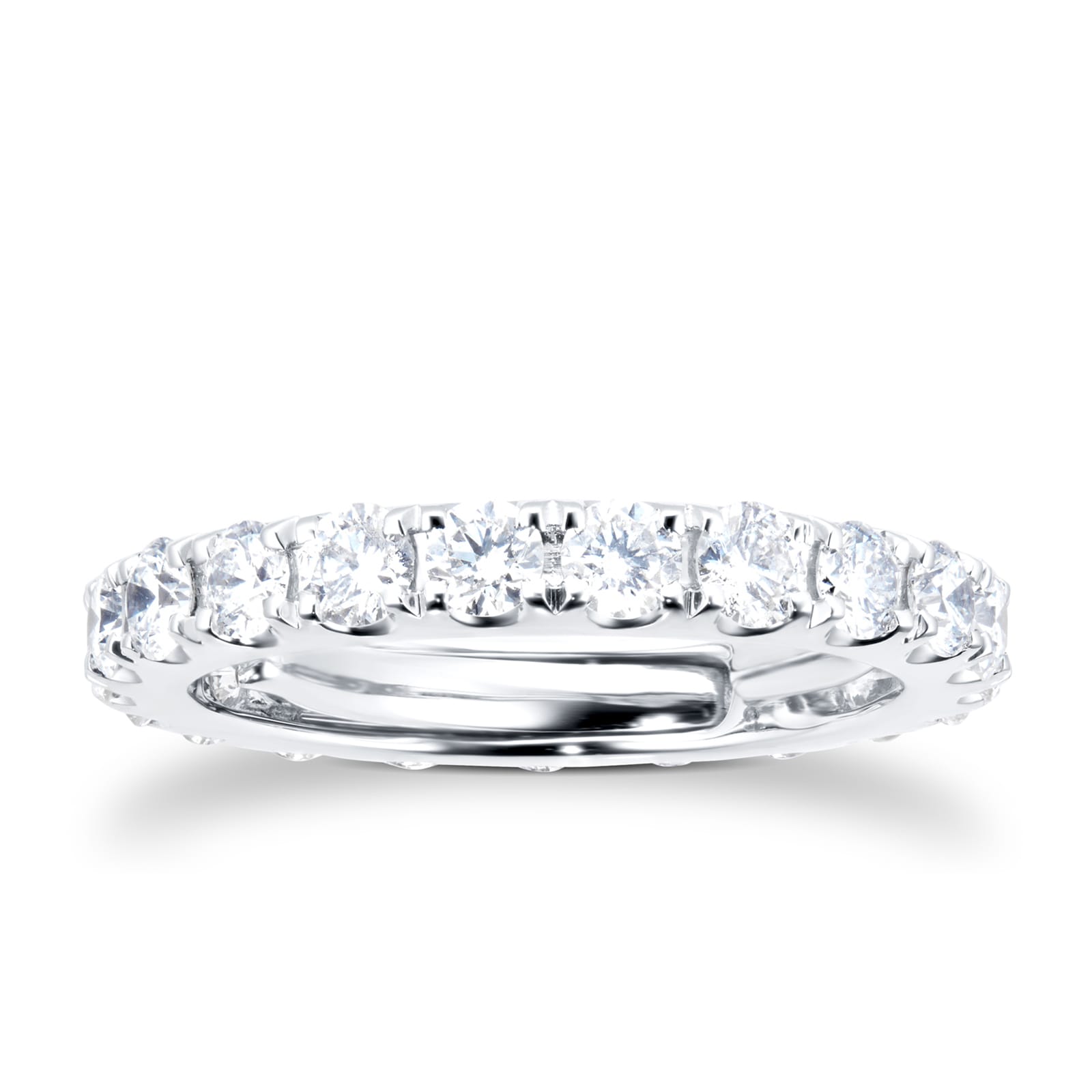 Platinum 2.00cttw Diamond Full Adjustable Eternity Ring - Ring Size M