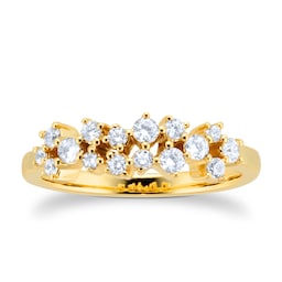 06506674 - 9ct Yellow Gold 0.50cttw Diamond Scatter Band Eternity Ring