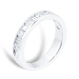 Goldsmiths Platinum 1.00cttw Diamond  Dot Dash Eternity Ring