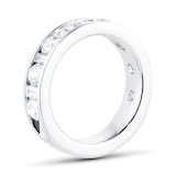 Goldsmiths Platinum 1.96cttw Diamond Dot Dash Eternity Ring